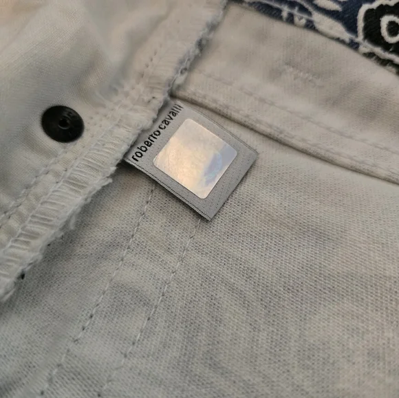 Very Rare Y2K Vintage Roberto Cavalli Bandana Print Jeans Sz M